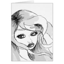 Hairs and graces greeting card