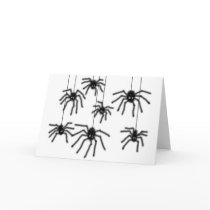 Hairy Cartoon Spiders Greeting Card