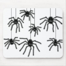 Hairy Cartoon Spiders Mousepad