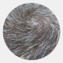 Hairy Round Sticker