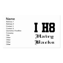 hairybacks business card template