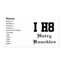 hairyknuckles business card templates