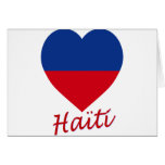 Haiti civil Flag Heart cards