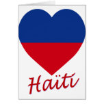 Haiti civil Flag Heart cards