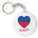 Haiti civil Flag Heart keychains