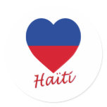 Haiti civil Flag Heart stickers