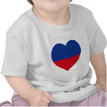 Haiti civil Flag Heart t-shirts