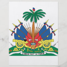 HAITI COAT OF ARMS CUSTOM FLYER