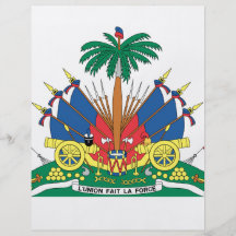 HAITI COAT OF ARMS - FLYER DESIGN