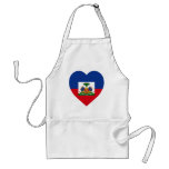 Haiti Flag Heart aprons
