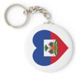 Haiti Flag Heart keychains