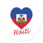 Haiti Flag Heart stickers