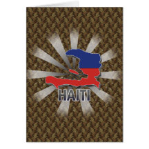 Haiti Flag Map 2.0 Greeting Card