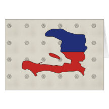 Haiti Flag Map full size Card