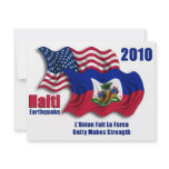 Haitian & American Waving Flags for Haiti invitations