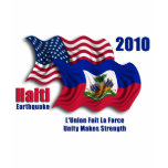 Haitian & American Waving Flags for Haiti t-shirts