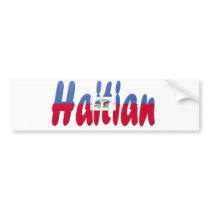 Haitian Flag Bumpersticker Bumper Sticker