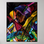 Haitienne en Vitraux V - en papier soie Posters