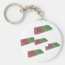 Hal as Hydrogen H and Aluminium Al Keychains