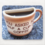 Half a cup of coffee - printed mousemat mousepads