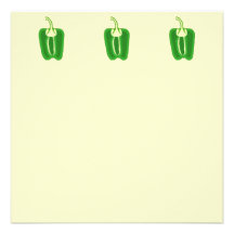 Half a Green Bell Pepper. Personalised Invites