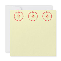 Half a Red Apple. Personalized Invitation