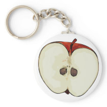 Half Apple Keychain