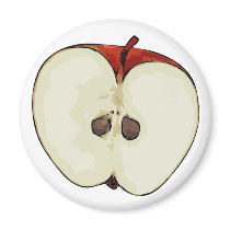 Half Apple Magnet