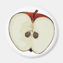 Half Apple Magnet