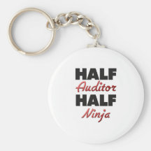 Half Auditor Half Ninja Keychain