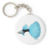 Half Black Blue Fancy Guppy Keychains