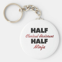 Half Clerical Assistant Half Ninja Keychain