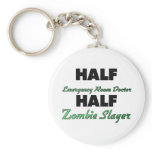 Half Emergency Room Doctor Half Zombie Slayer keychains