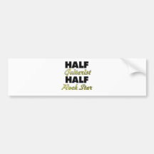 Half Guitarist Half Rock Star Bumper Stickers