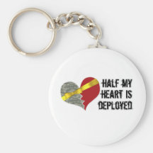 half heart is deployed key chain