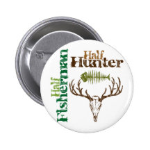 Half Hunter Half Fisherman Pins