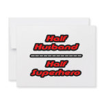 Half Husband Half Superhero invitations