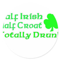 Half Irish Half Croatian Totally Awesome Stickers