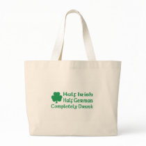 Half Irish Half German Completely Drunk Canvas Bags