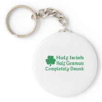 Half Irish Half German Completely Drunk Keychains