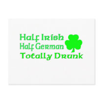 Half Irish Half German Totally Drunk Post Cards