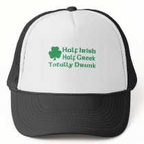 Half Irish Half Greek Totally Drunk Mesh Hat