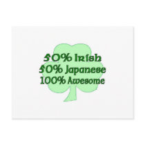 Half Irish half Japanese Totally Awesome Postcard