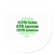 Half Irish half Japanese Totally Awesome Sticker