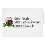 Half Irish Half Leprechaun All Drunk Beer cards