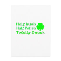 Half Irish Half Polish Totally Drunk Post Cards