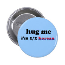 Half Korean Pinback Buttons