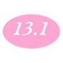 Half Marathon Oval Sticker (Pink)