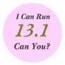 Half Marathon Runner 13.1 Sticker  (Mod Pink)