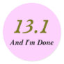 Half Marathon Runners 13.1 Sticker  (Pink)